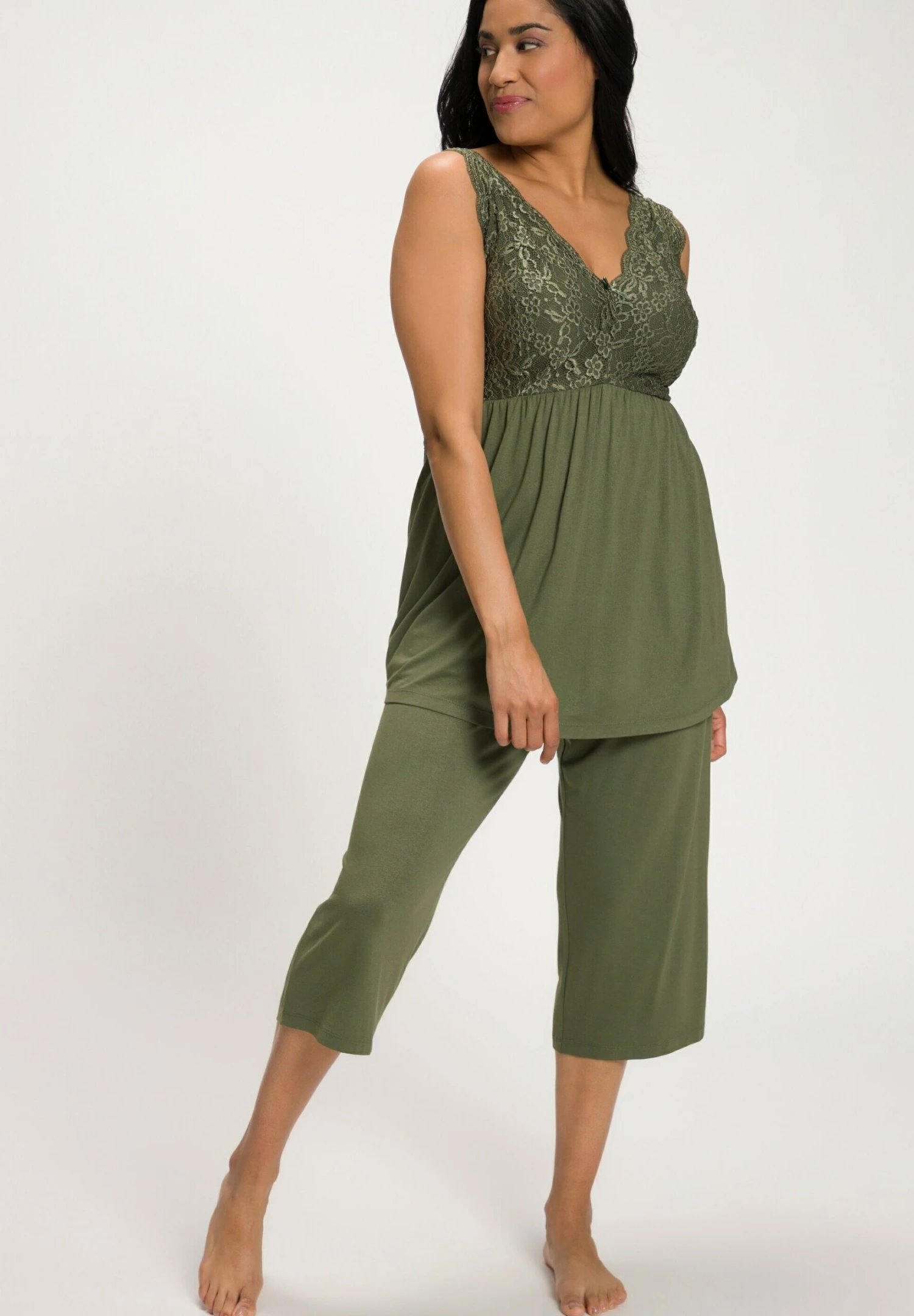 Ulla Popken Piżama - Lodengrün 4 Ulla Popken Piżama - Lodengrün - obrazek 2