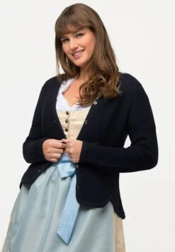 Ulla Popken SCALLOPED DIRNDL - Kardigan - Navy Blue 10 Ulla Popken SCALLOPED DIRNDL - Kardigan - Navy Blue -Ulla Popken 01b5487c1a454a829a28de0dbbd205eb