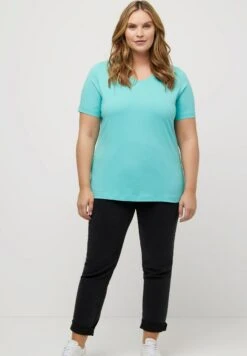 Ulla Popken T-shirt Basic - Türkis 8 Ulla Popken T-shirt Basic - Türkis -Ulla Popken 03acc5928ca741feb54323d08cbf8f1e