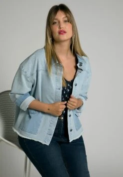 Ulla Popken Kurtka Jeansowa - Light Blue -Ulla Popken 04412679793045098e9da459bbed7e4b