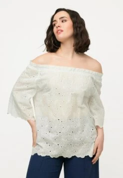 Ulla Popken Bluzka - Offwhite -Ulla Popken 045ea7c364c64e5f925ca367022bdd8d