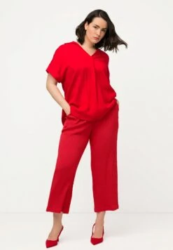 Ulla Popken Spodnie Materiałowe - Salsa Red -Ulla Popken 0517ed7db59443d6ac16e62b40428339