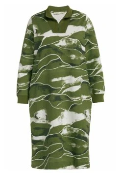 Ulla Popken ABSTRACT LANDSCAPE - Sukienka Letnia - Moss Green Multi -Ulla Popken 0550e360ab3c47df9923a0fed155659e