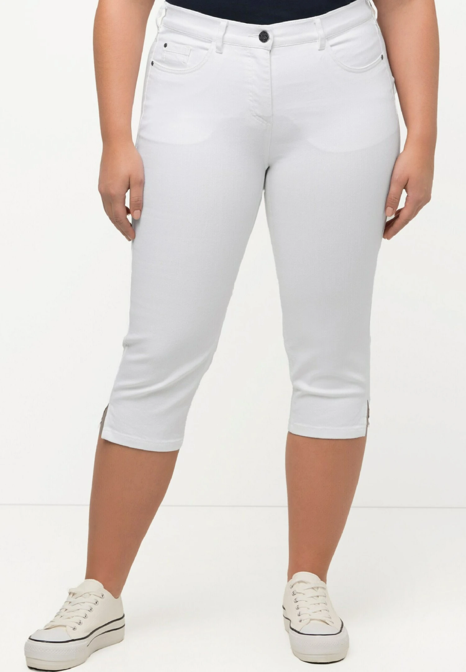Ulla Popken Szorty Jeansowe - White Denim 3 Ulla Popken Szorty Jeansowe - White Denim