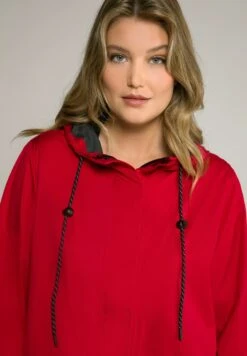 Ulla Popken Kurtka Przeciwdeszczowa - Red -Ulla Popken 08848b709725453781de6f6f00289a7a