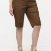 Ulla Popken TRACHTEN-BERMUDA MANDY USED-LOOK - Szorty Jeansowe - Nussbraun -Ulla Popken 0889a44cade84b1ea89bcf92031625cc