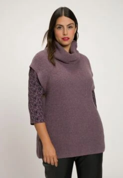 Ulla Popken COL DROIT SANS MANCHES - Sweter - Mauve Lilas -Ulla Popken 093ef01e40c840949a2295b031404808