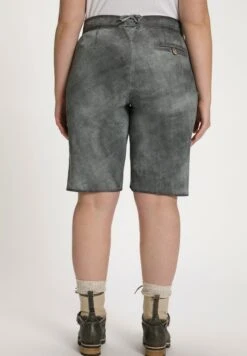 Ulla Popken STICKEREI - Spodnie Skórzane - Grau -Ulla Popken 0c619b6175b643198e0b7c08460958c1