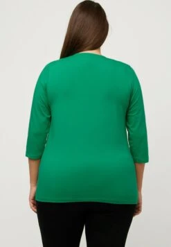 Ulla Popken Bluzka Z Długim Rękawem - Emerald Green -Ulla Popken 0d2e65ea540a455587aaa545dfae6e53