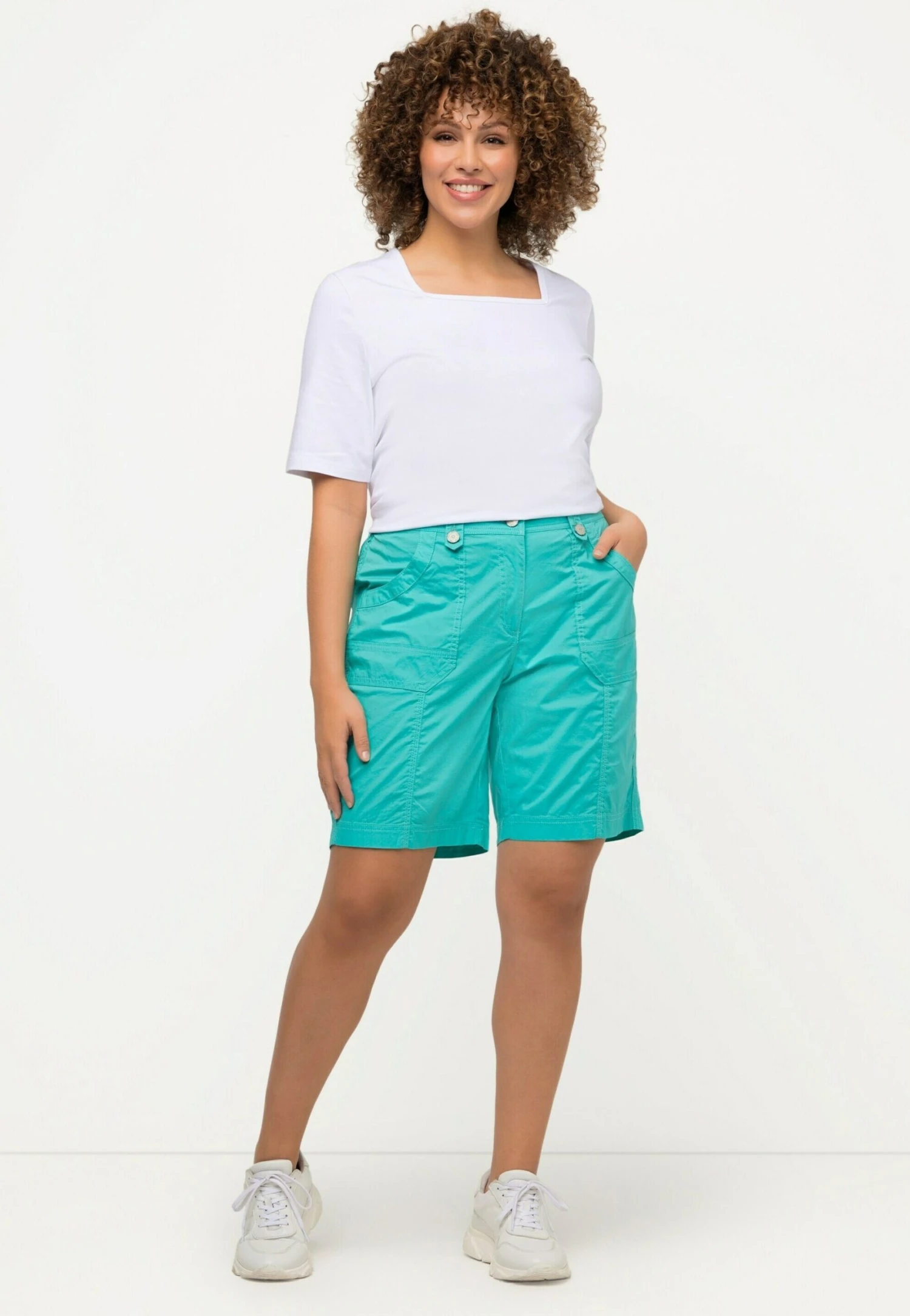 Ulla Popken Szorty - Turquoise 4 Ulla Popken Szorty - Turquoise - obrazek 2