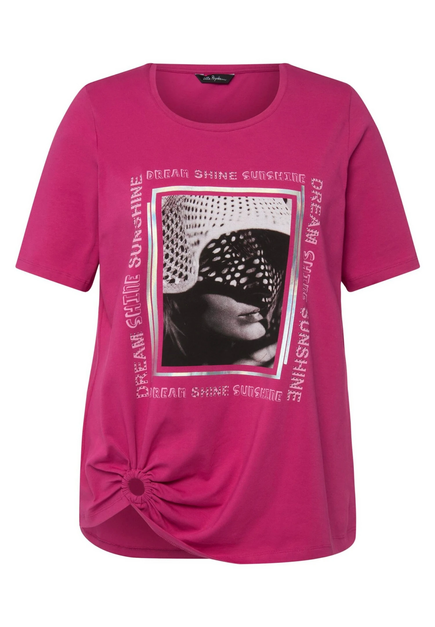 Ulla Popken T-shirt Z Nadrukiem - Rose Vif 7 Ulla Popken T-shirt Z Nadrukiem - Rose Vif - obrazek 5