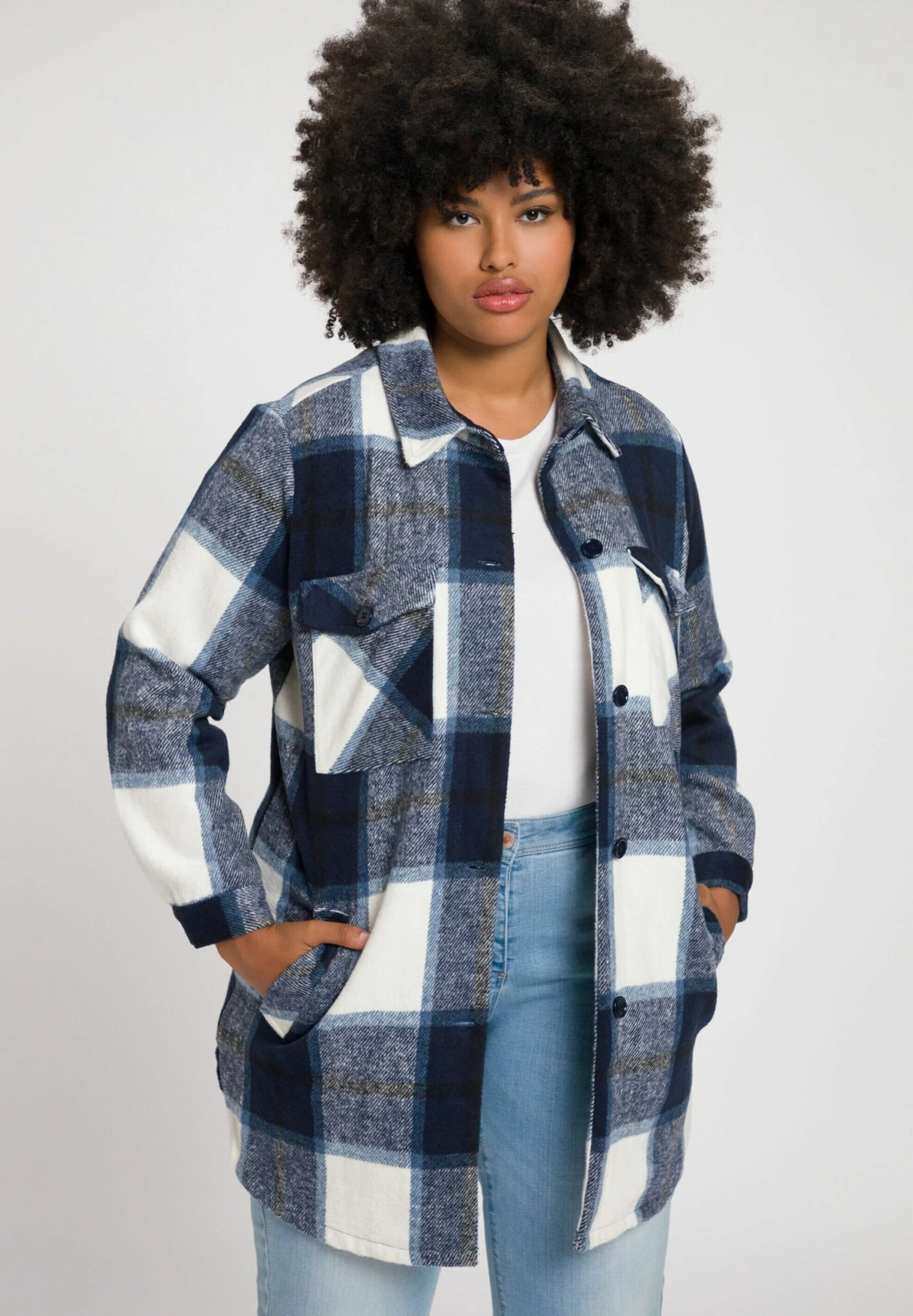 Ulla Popken Kurtka Wiosenna - Hellgrau Mélange 3 Ulla Popken Kurtka Wiosenna - Hellgrau Mélange