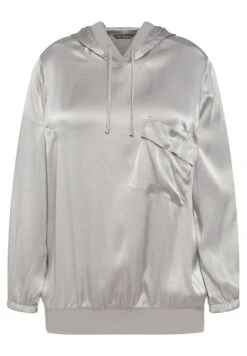 Ulla Popken POCHE POITRINE, MANCHES LONGUES - Bluza - Gris Glacier -Ulla Popken 10cb740025be441eb4a8e5ee1e831394