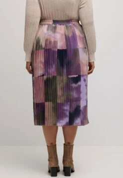 Ulla Popken PRINT ELASTISCHE BAND - Spódnica Trapezowa - Lavendel -Ulla Popken 11516d4a628346a4b3336706ab2fe9c3