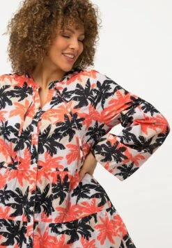 Ulla Popken PALMIERS, LIGNE A, VOLANTS, COL ROND, MANCHES LONGUES - Koszula - Mandarine 9 Ulla Popken PALMIERS, LIGNE A, VOLANTS, COL ROND, MANCHES LONGUES - Koszula - Mandarine -Ulla Popken 11de0555c46348cdae1a377a900831d3