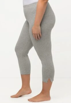 Ulla Popken GROSSE GRÖSSEN BIS 76 CAPRI KLASSISCHE 7/8 - Legginsy - Grau Melange -Ulla Popken 126917ad6f564dfaa8cedb2e7a8ce02c