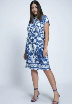 Ulla Popken Sukienka Koszulowa - Snow White Multi