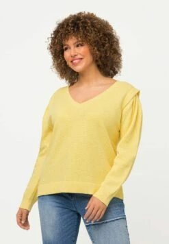 Ulla Popken Sweter - Jaune Citron