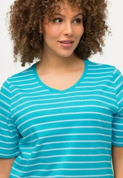 Ulla Popken T-shirt Z Nadrukiem - Deep Aqua -Ulla Popken 183834ab3f8541938e4c78dfd0e25b50