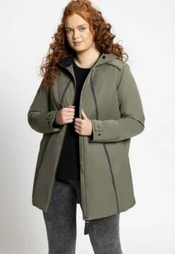 Ulla Popken Parka - Gris Olive