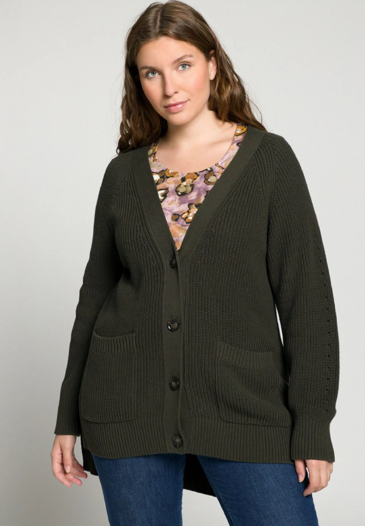 Ulla Popken GRANDPA - Kardigan - Pond Green 3 Ulla Popken GRANDPA - Kardigan - Pond Green