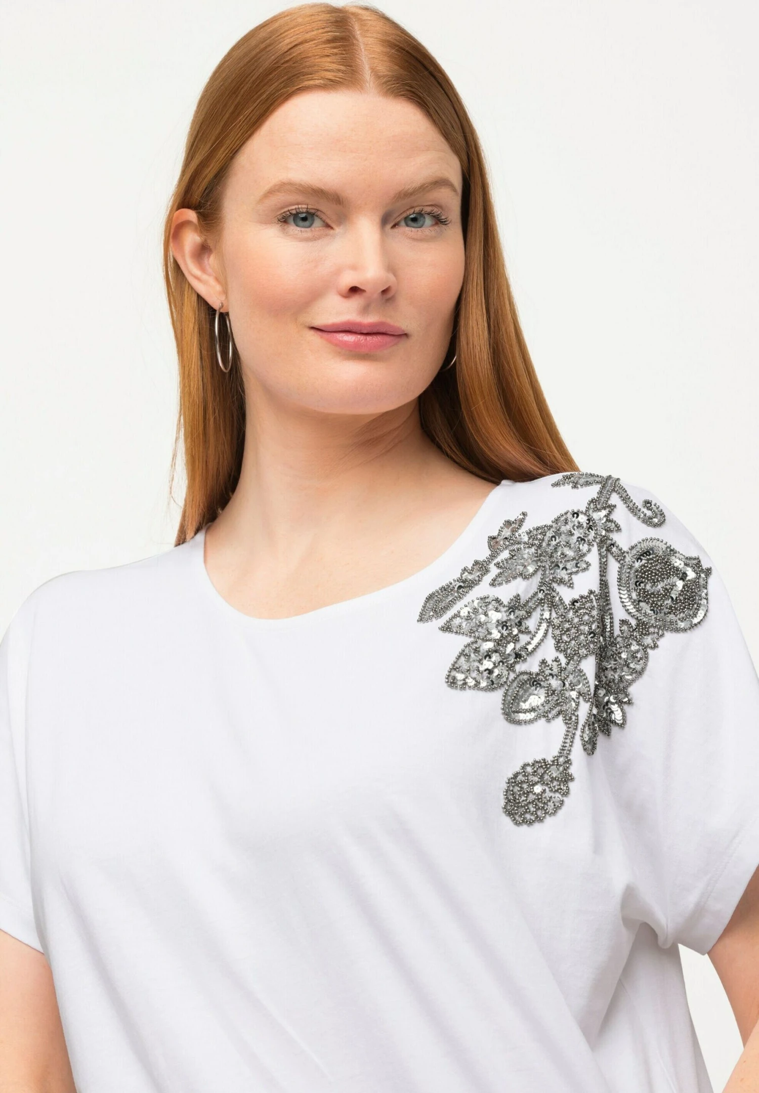 Ulla Popken T-shirt Z Nadrukiem - Blanc Neige 5 Ulla Popken T-shirt Z Nadrukiem - Blanc Neige - obrazek 3