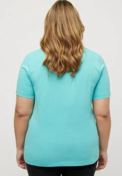 Ulla Popken T-shirt Basic - Türkis 9 Ulla Popken T-shirt Basic - Türkis -Ulla Popken 24859de4295344719720b241be4ca772