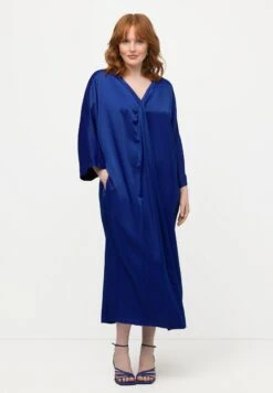 Ulla Popken V-HALS ZAKKEN - Sukienka Letnia - Donker Saffier