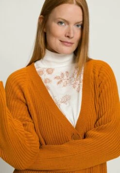 Ulla Popken GRANDPA - Kardigan - Gold -Ulla Popken 254c4786d1bb4aedbb443f6a21cfcb76