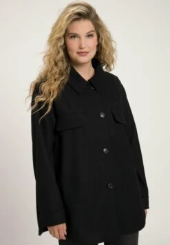 Ulla Popken Klasyczny Płaszcz - Noir