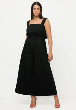 Ulla Popken MARY RÜCKEN-CUT-OUT BEIN PAPER-TOUCH - Kombinezon - Schwarz