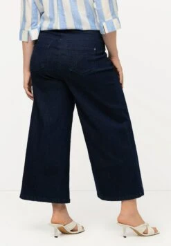 Ulla Popken MARLENE SOFT CROPPED CULOTTE - Jeansy Dzwony - Blue Denim -Ulla Popken 2cb5b8feaa5d42119cd0c3b42352ffd6