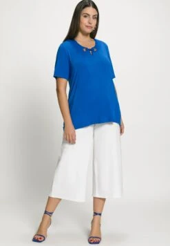 Ulla Popken SIERBANDJE CLASSIC RONDE HALS KORTE MOUWEN - T-shirt Z Nadrukiem - Lapisblauw -Ulla Popken 2d866b3f87a34d5a893de553c4276807