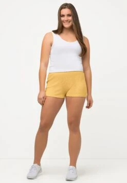 Ulla Popken RADLER SLIM ELASTIKBUND BIO - Szorty - Weizengelb -Ulla Popken 2ef22cbc2b204318ab2e3a3dcd63129c