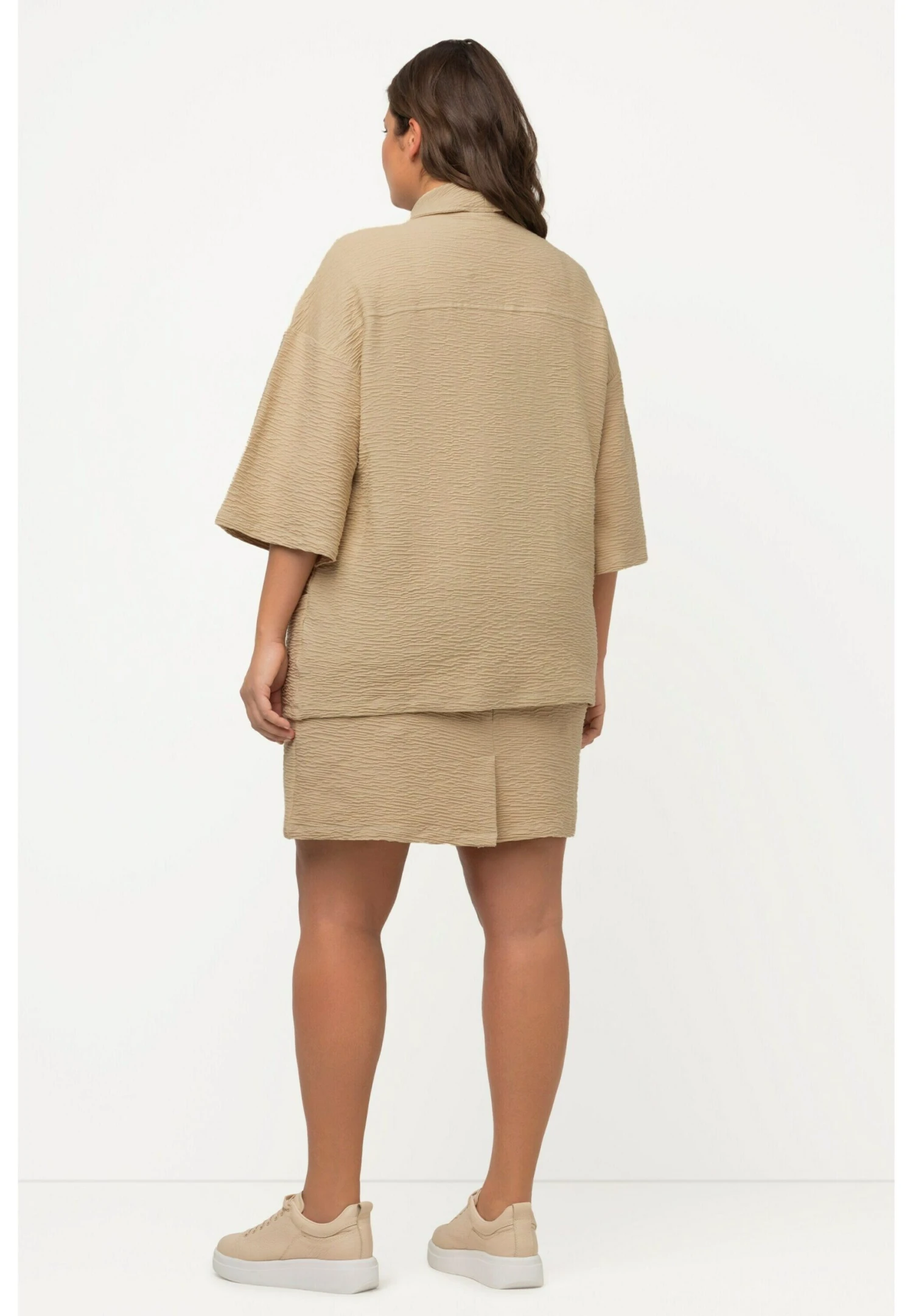 Ulla Popken 3D-STRUKTUR KRAGEN 3/4-ARM - Kardigan - Popcorn 5 Ulla Popken 3D-STRUKTUR KRAGEN 3/4-ARM - Kardigan - Popcorn - obrazek 3