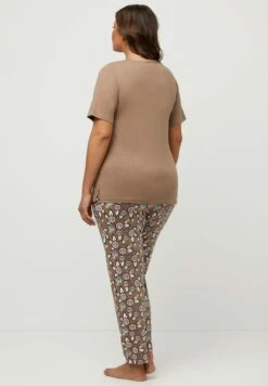 Ulla Popken Piżama - Taupe -Ulla Popken 30a4917b0fd34365ba5e8ddf647a6f26