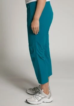 Ulla Popken FUNCTIONAL STRETCH CROP - Spodnie Materiałowe - Strong Teal -Ulla Popken 314bccb540f341f1b0838253b7f38868