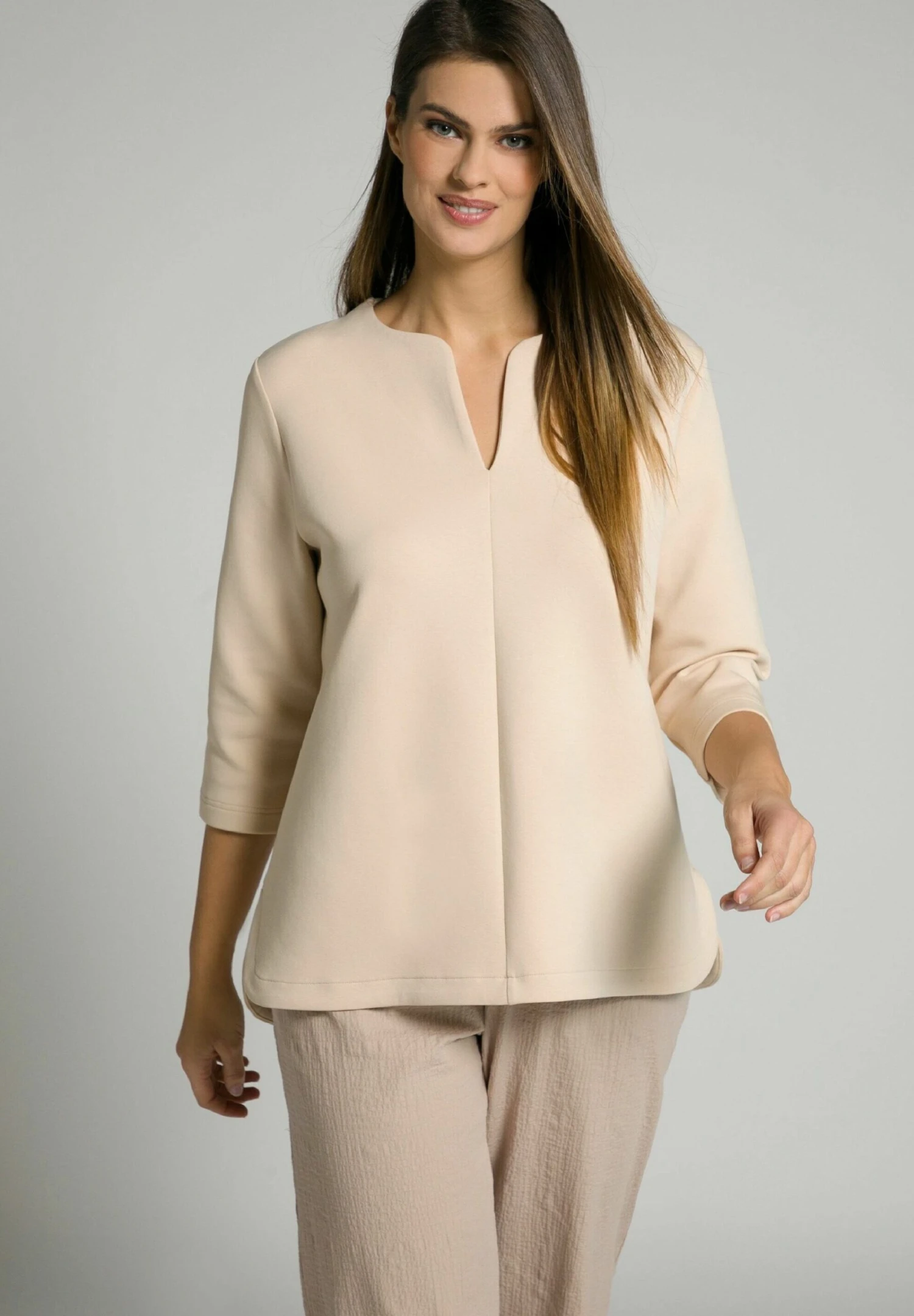 Ulla Popken Bluza - Beige 3 Ulla Popken Bluza - Beige