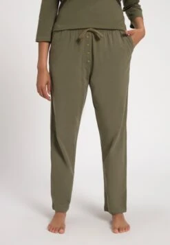 Ulla Popken SIERKNOPEN, ELASTISCHE BAND, ZAKKEN - Spodnie Od Piżamy - Lodengroen