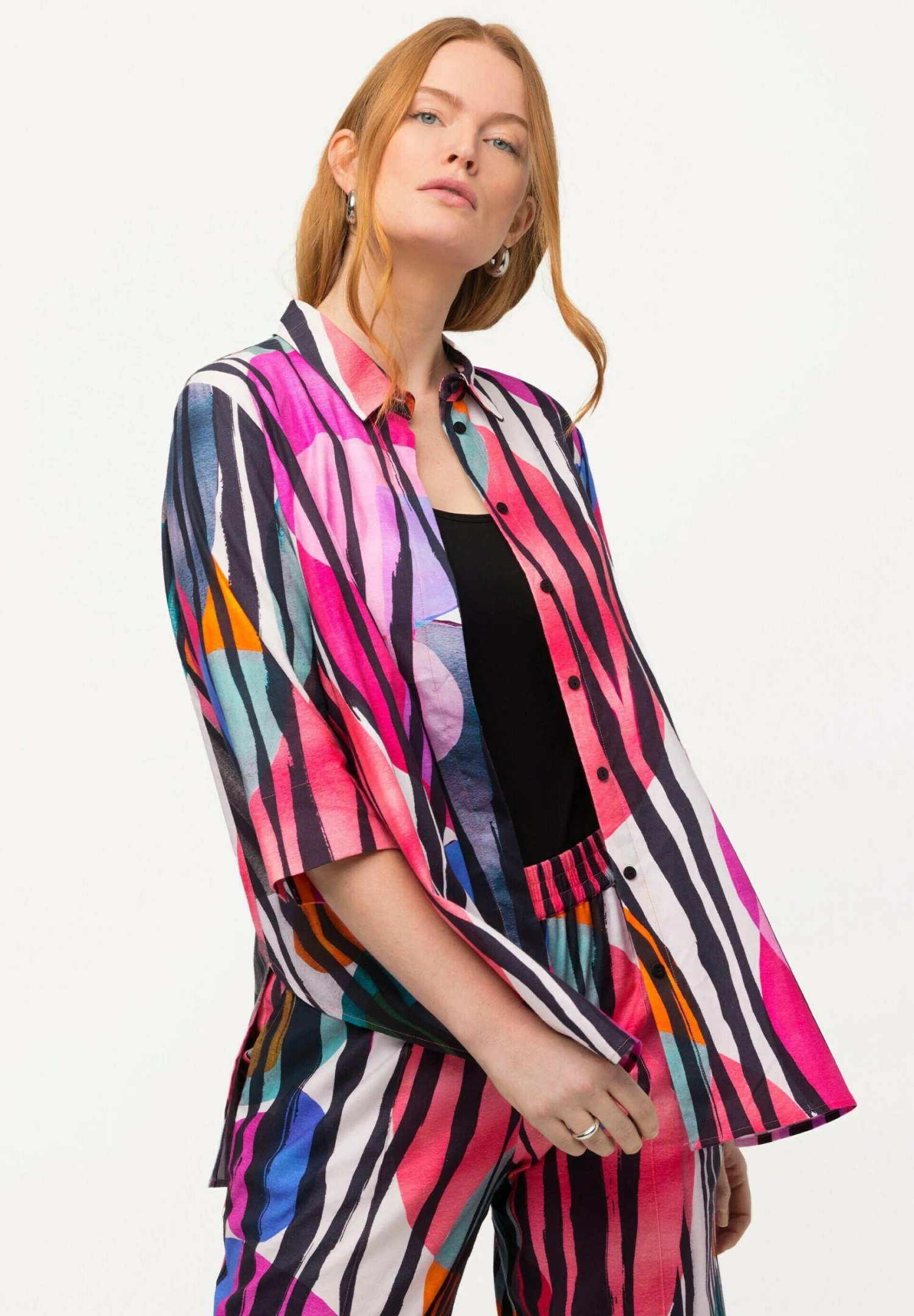 Ulla Popken COL ET MANCHES 3/4 - Koszula - Blanc Neige 6 Ulla Popken COL ET MANCHES 3/4 - Koszula - Blanc Neige - obrazek 4