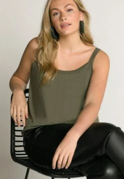 Ulla Popken Podkoszulki - Lodengrün -Ulla Popken 393f9ac2c48f4f93b7611196983314ce