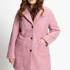 Ulla Popken CURLY - Krótki Płaszcz - Pink Quartz -Ulla Popken 3a26f07934374213b1d95241bd0263aa