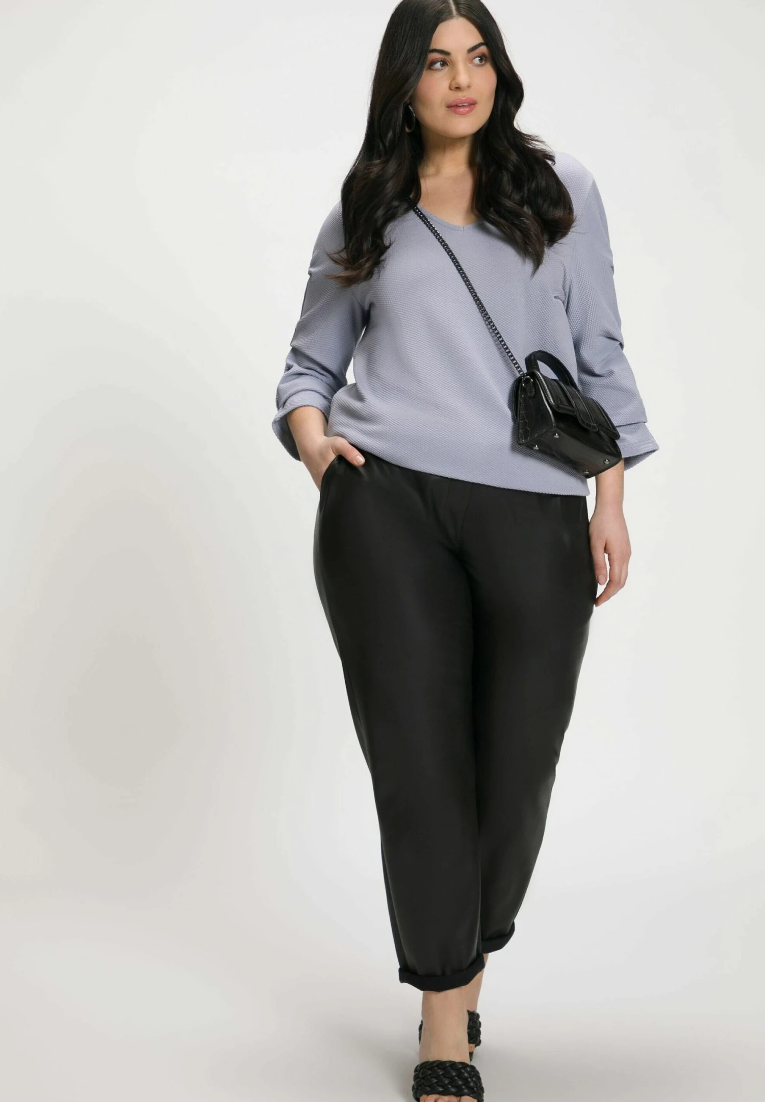 Ulla Popken MANCHES - Bluza - Light Blue 4 Ulla Popken MANCHES - Bluza - Light Blue - obrazek 2