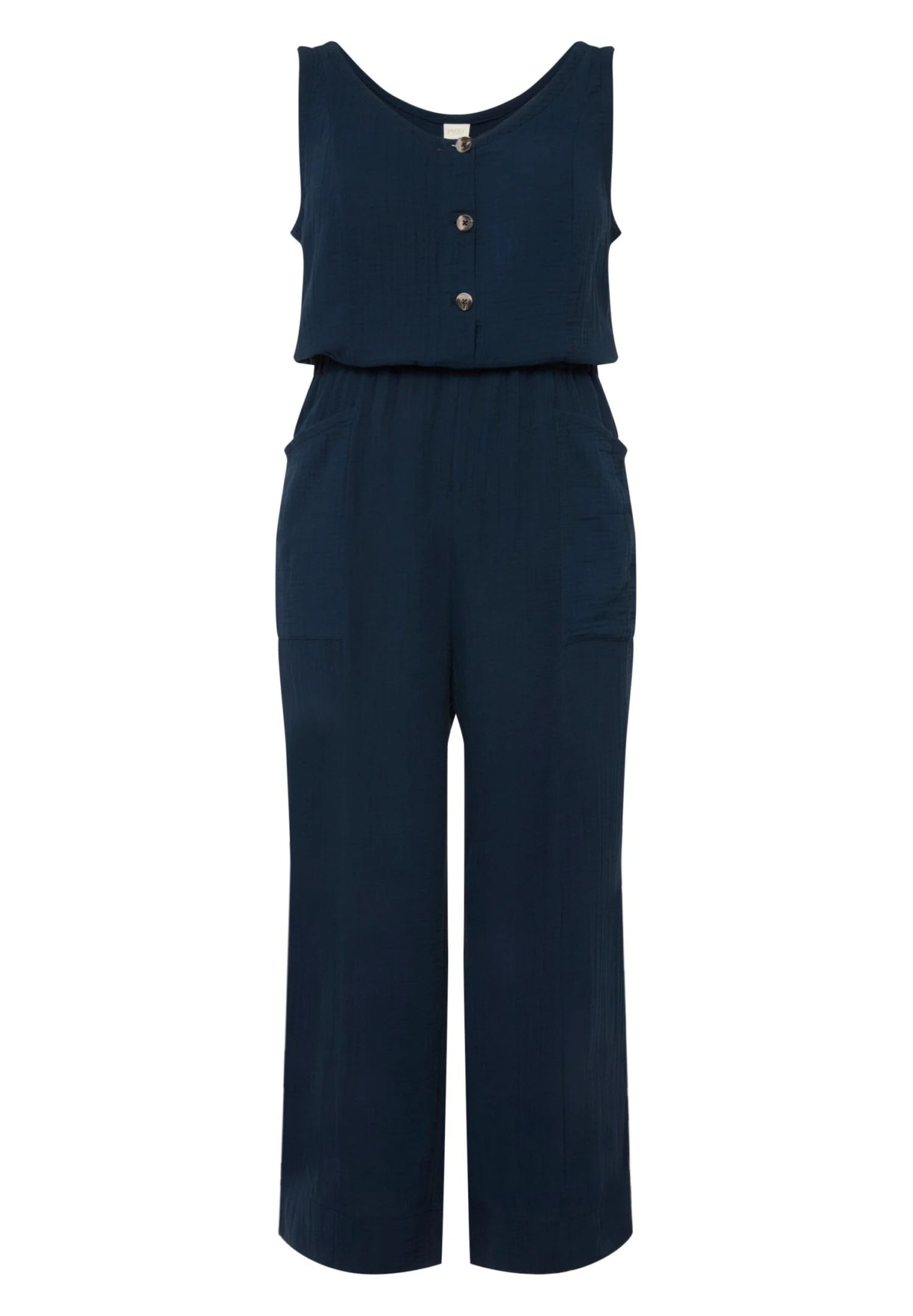 Ulla Popken 7/8-LÄNGE MUSSELIN V-AUSSCHNITT ÄRMELLOS - Kombinezon - Marine 7 Ulla Popken 7/8-LÄNGE MUSSELIN V-AUSSCHNITT ÄRMELLOS - Kombinezon - Marine - obrazek 5