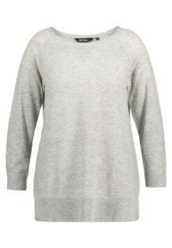 Ulla Popken Sweter - Hellgrau Mélange -Ulla Popken 3d8f6a16611e405daf43ea76081f6b2d