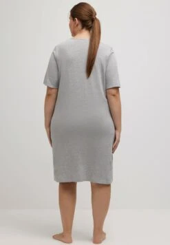 Ulla Popken Koszula Nocna - Light Grey Melange -Ulla Popken 3fc44ce280aa4c56a53b81def1ef7193