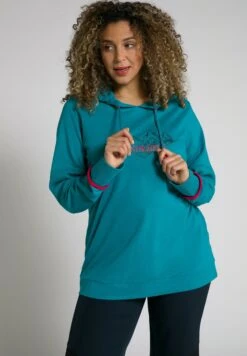 Ulla Popken Bluza Z Kapturem - Türkis