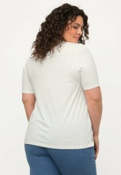 Ulla Popken T-shirt Z Nadrukiem - Blanc Cassé -Ulla Popken 408881290b3a4c5ab16e954119548808