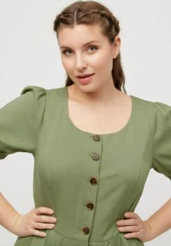 Ulla Popken Długa Sukienka - Light Green -Ulla Popken 4187e2b02f104befaf9db1baf096022b