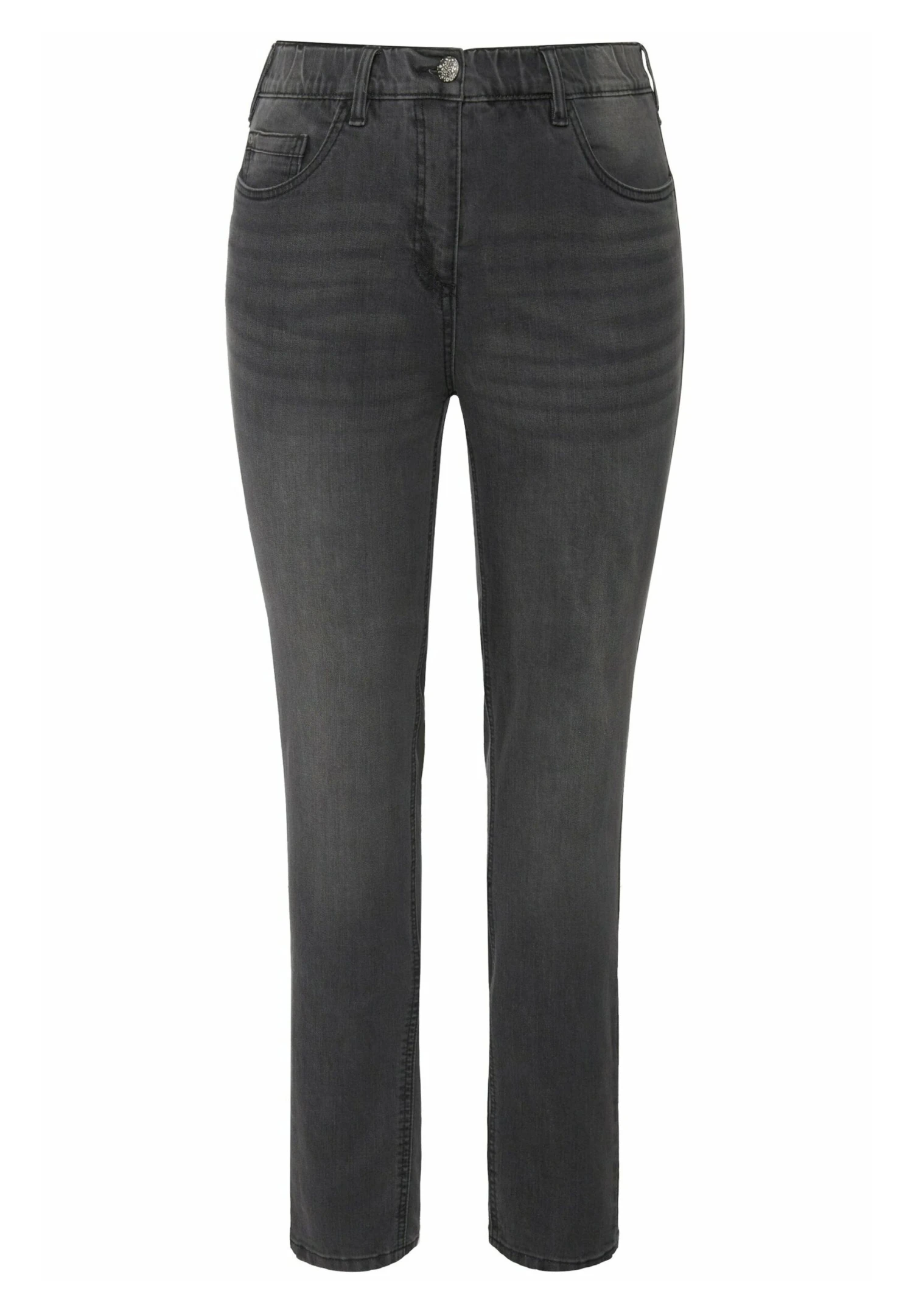 Ulla Popken GROSSE GRÖSSEN SARAH, 5-POCKET, HIG - Jeansy Slim Fit - Grey Denim 9 Ulla Popken GROSSE GRÖSSEN SARAH, 5-POCKET, HIG - Jeansy Slim Fit - Grey Denim - obrazek 7